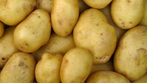 Potato pile rotating motion background. Stock Footage 91662995
