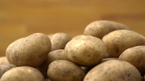 Potato pile rotating motion background. Видео 91954186