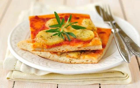 Potato Pizza Fotos Stock