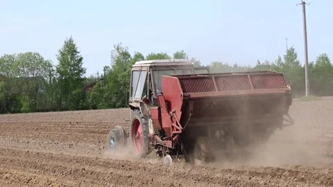 Potato planter machine, seed tool for tr... | Stock Video | Pond5