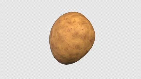 Potato Rotating on a Transparent Background. Seamless Loop. 4K Video stock 303204384