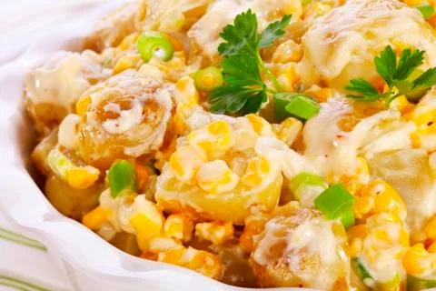 Potato salad with corn Stock Photos