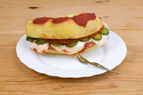 Potato Sandwich Portion Stock Photos
