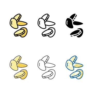 Potato slice food cut range color icon vector Stock Illustration