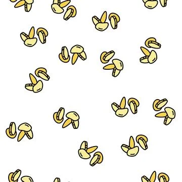 Potato slice food cut vector seamless pattern Stock Illustration