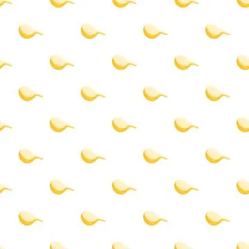Potato snack chips creating a seamless pattern background Stock Illustration