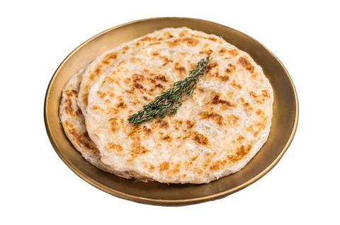 Potato Stuffed Flat Bread Aloo paratha, Traditional Indian food isolated on.. 写真素材