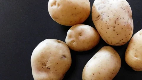 Potato texture in the kitchen Stock Footage 96183035