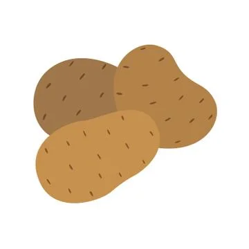 Potato vector drawing. Isolated hand drawn potatoes heap. Detailed vegetarian Stock Illustration
