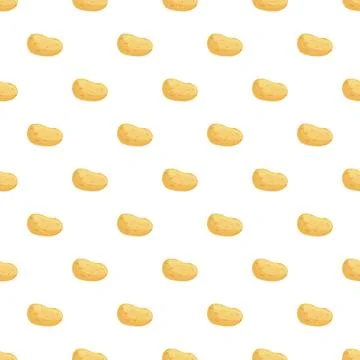 Potato vegetable seamless pattern for culinary backgrounds Illustrazione stock