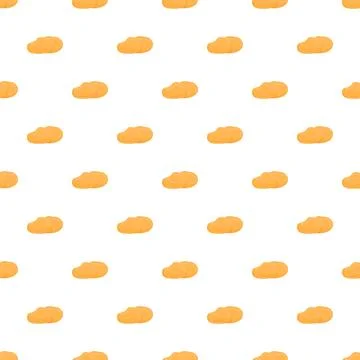 Potato vegetable seamless pattern on white background Stock Illustration