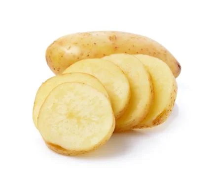 Potato on white background Stock Photos