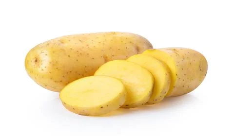 Potato on white background Stock Photos