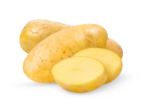 Potato on white background Stock Photos