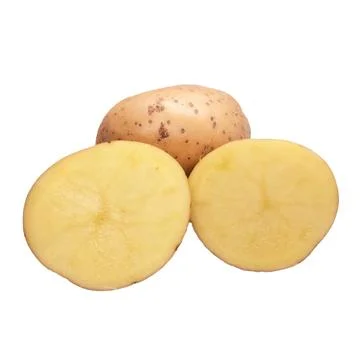 Potato on white background Stock Photos