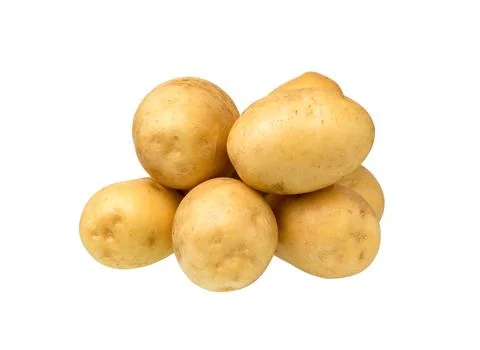 Potato  on white Foto stock