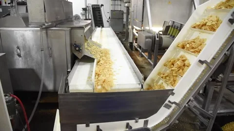PotatoChipFactoryHD16 Video stock 168364055