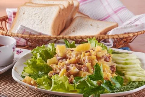 Potatoes with beef Fotos Stock