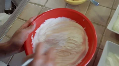 Potatoes being mashed on a bowl Stock Footage 45281608