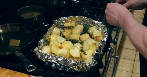 Potatoes being prepared. Stock Footage 84217870