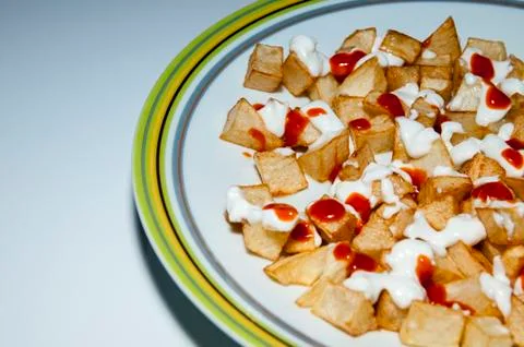 Potatoes bravas Stock Photos
