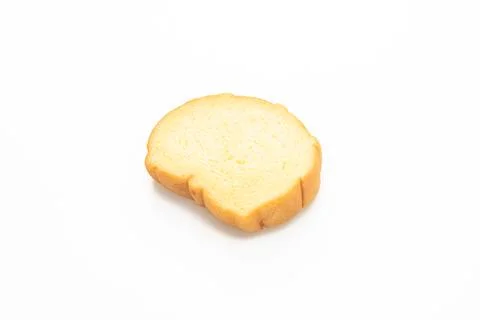 Potatoes bread sliced on white background Stock Photos