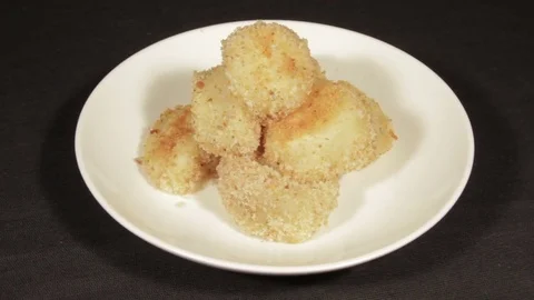 Potatoes with a crispy crust with rosemary Stock Footage 70105121