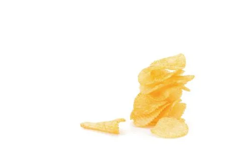 Potatoes cut into thin strips and deep fried. There is a delicious salt mixtu Stock Photos
