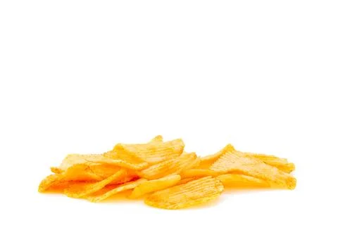 Potatoes cut into thin strips and deep fried. There is a delicious salt mix.. Stock Photos