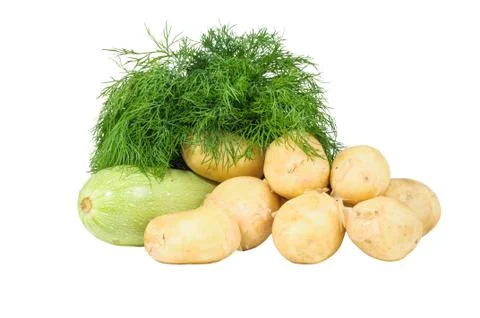 Potatoes dill squash Stock Photos
