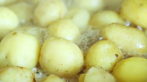 Potatoes fried in oil Stock Footage 42227464