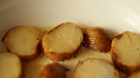 Potatoes Fried In a Pan Stock Footage 36669719