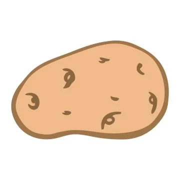 Potatoes. Isolated object. Flat vector image. Stock Illustration