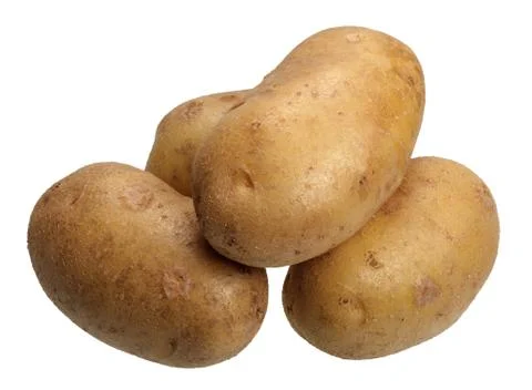 Potatoes, isolated Stock Photos
