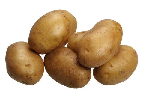 Potatoes, isolated Stock Photos