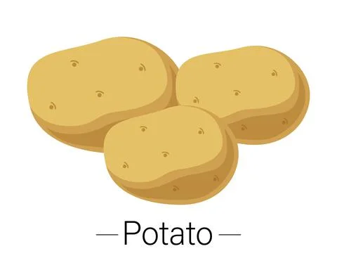 Potatoes isolated on a white background Stock Illustration