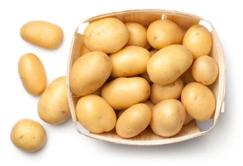 Potatoes Isolated on White Background Stock Photos