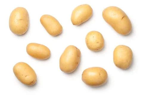 Potatoes Isolated on White Background Stock Photos