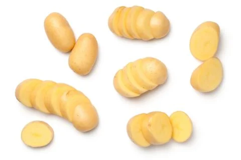 Potatoes Isolated on White Background Stock Photos