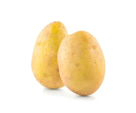 Potatoes an isolated on white background Stock Photos