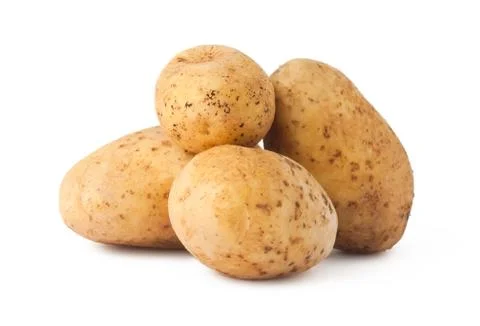 Potatoes isolated on white background Foto stock