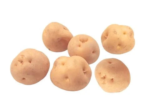 Potatoes isolated on white Stock Photos