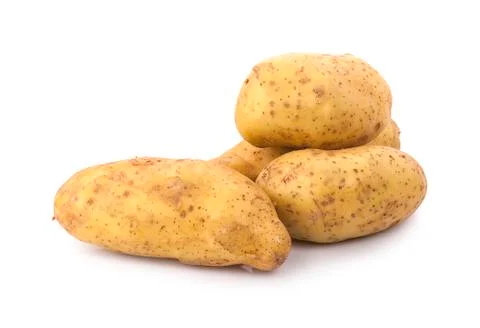 Potatoes isolated on white Stock Photos