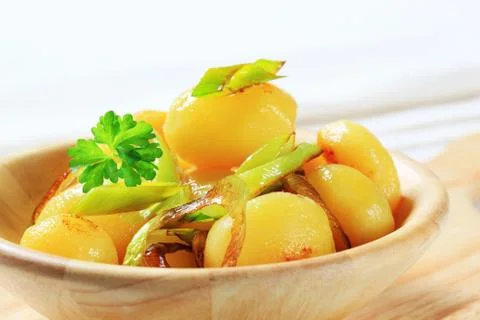 Potatoes with leek Stock Photos