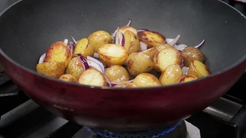 Potatoes-onion-1 Stock Footage 98228187