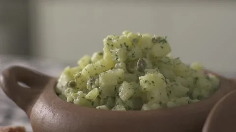 Potatoes in a pan Stock Footage 65817764