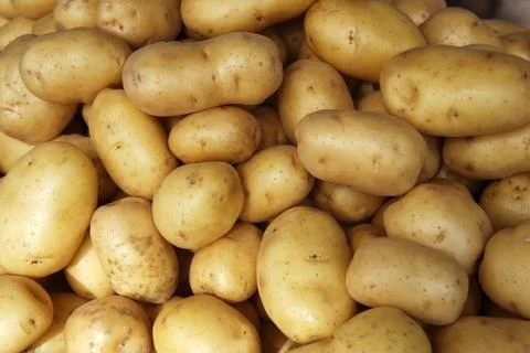 Potatoes raw pattern in the market Stock Photos