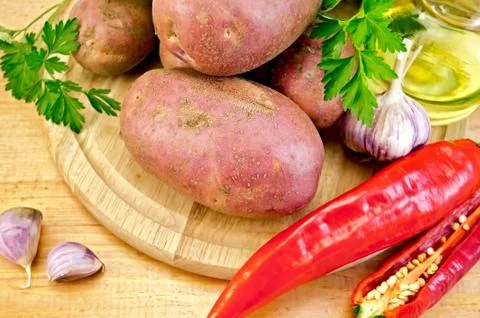 Potatoes red with vegetables Stock Photos