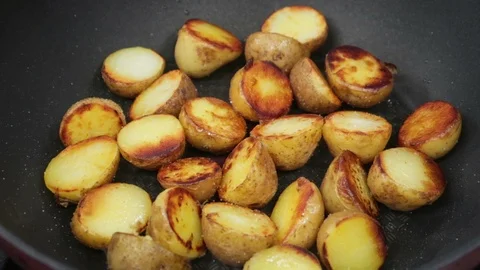 Potatoes-salt-1 Stock Footage 98228916