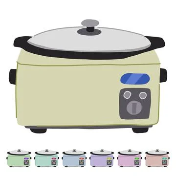 Potatoes slow cooker vector cartoon graphic Stock Illustration